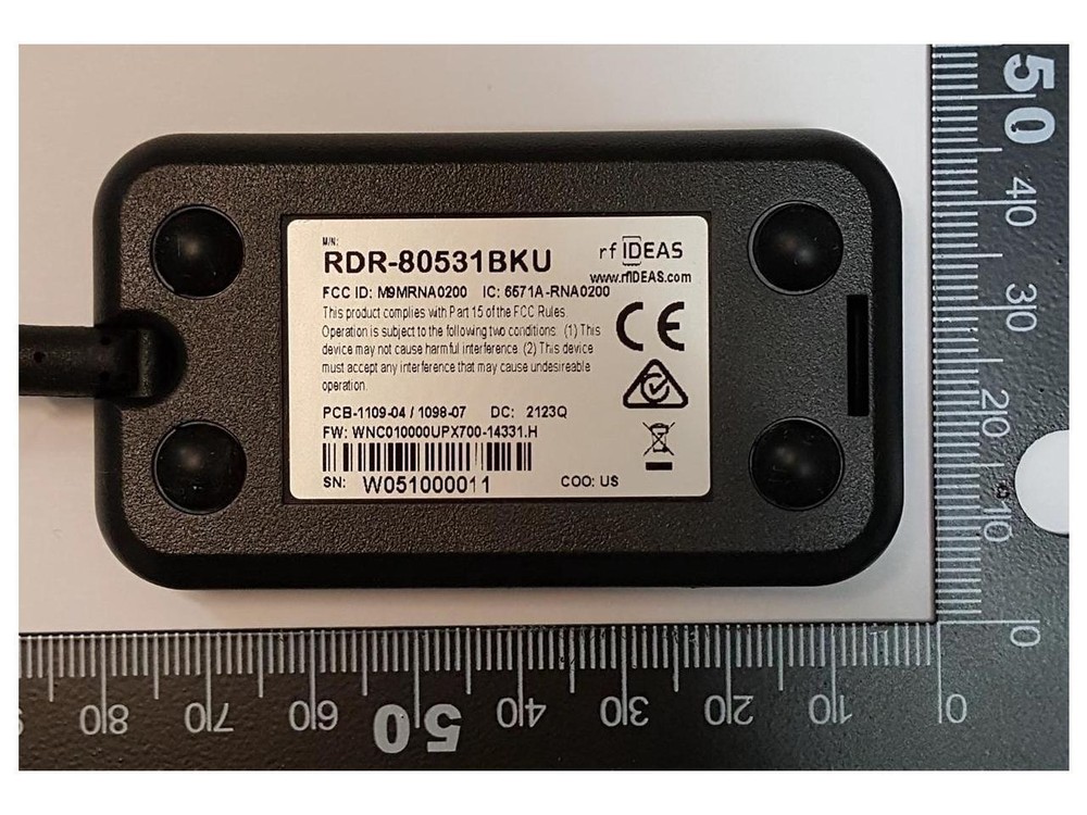 RF IDEAS RDR-80531BKU WAVE ID Plus Mini V3 Black USB Keystroke Reader