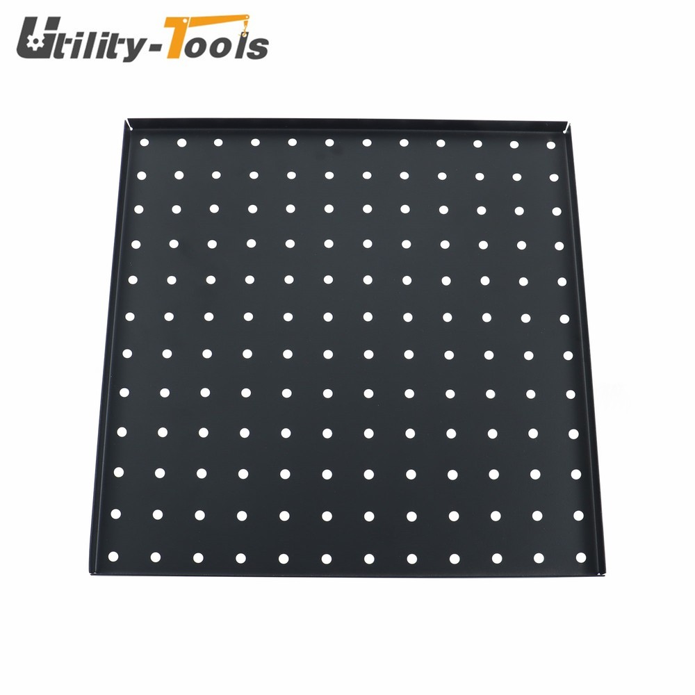 4Pcs Easy To Install 12"×12" Metal Pegboards Wall Organizer Panel Storage Hanger