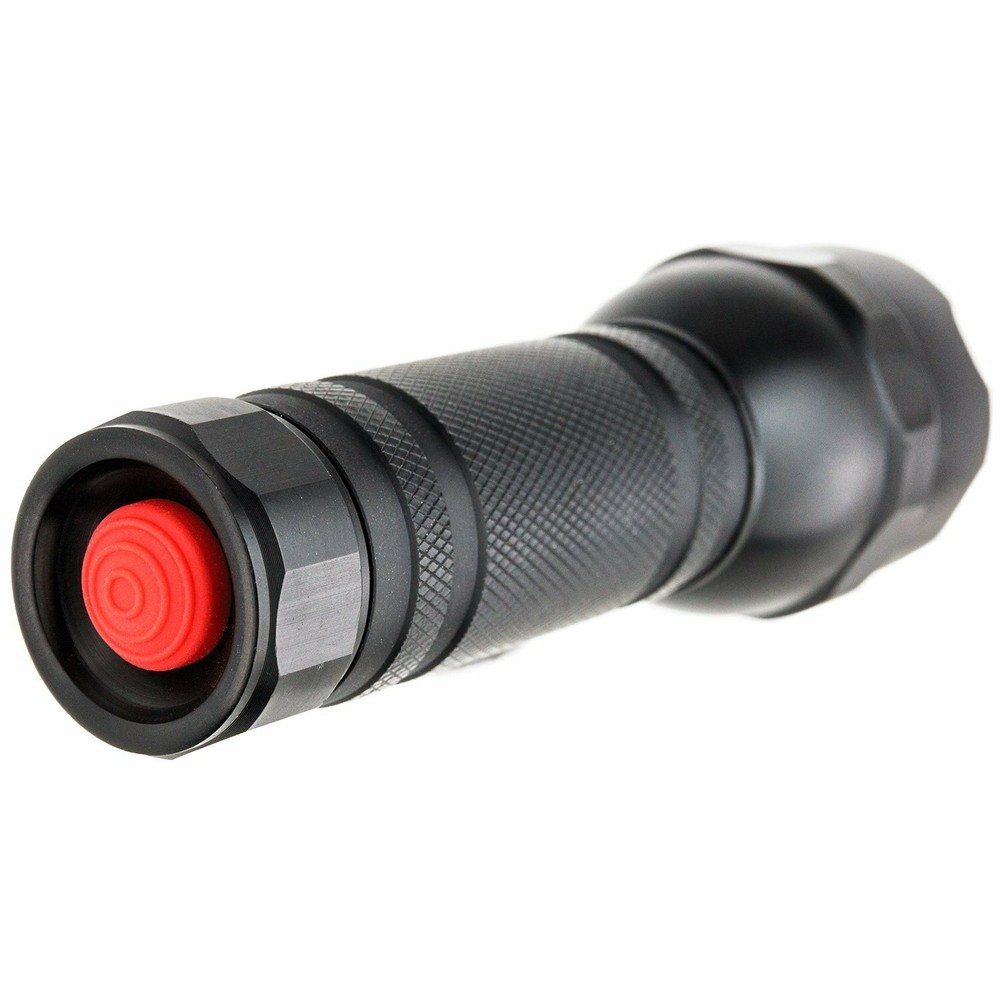 Tactical Flashlight, Red Laser, Strobe, Green LED Mode, Water Resistant
