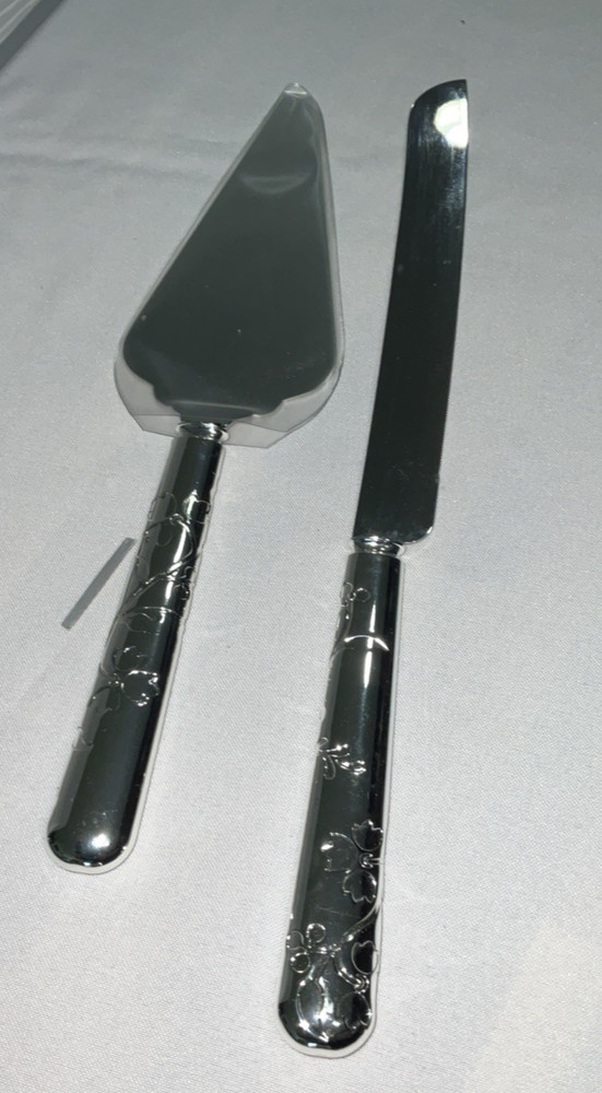 Martha Stewart Collection Silver Plated 2 Piece Cake Server Set