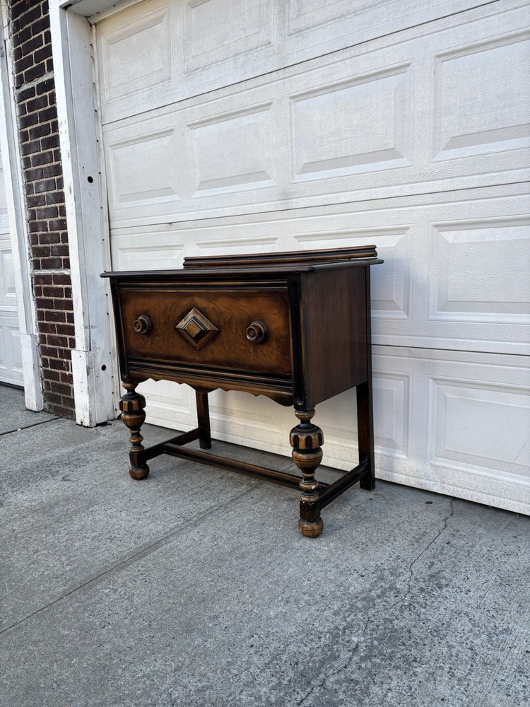 Antique Mahogany Server Sideboard Console Turned Legs American Traditional