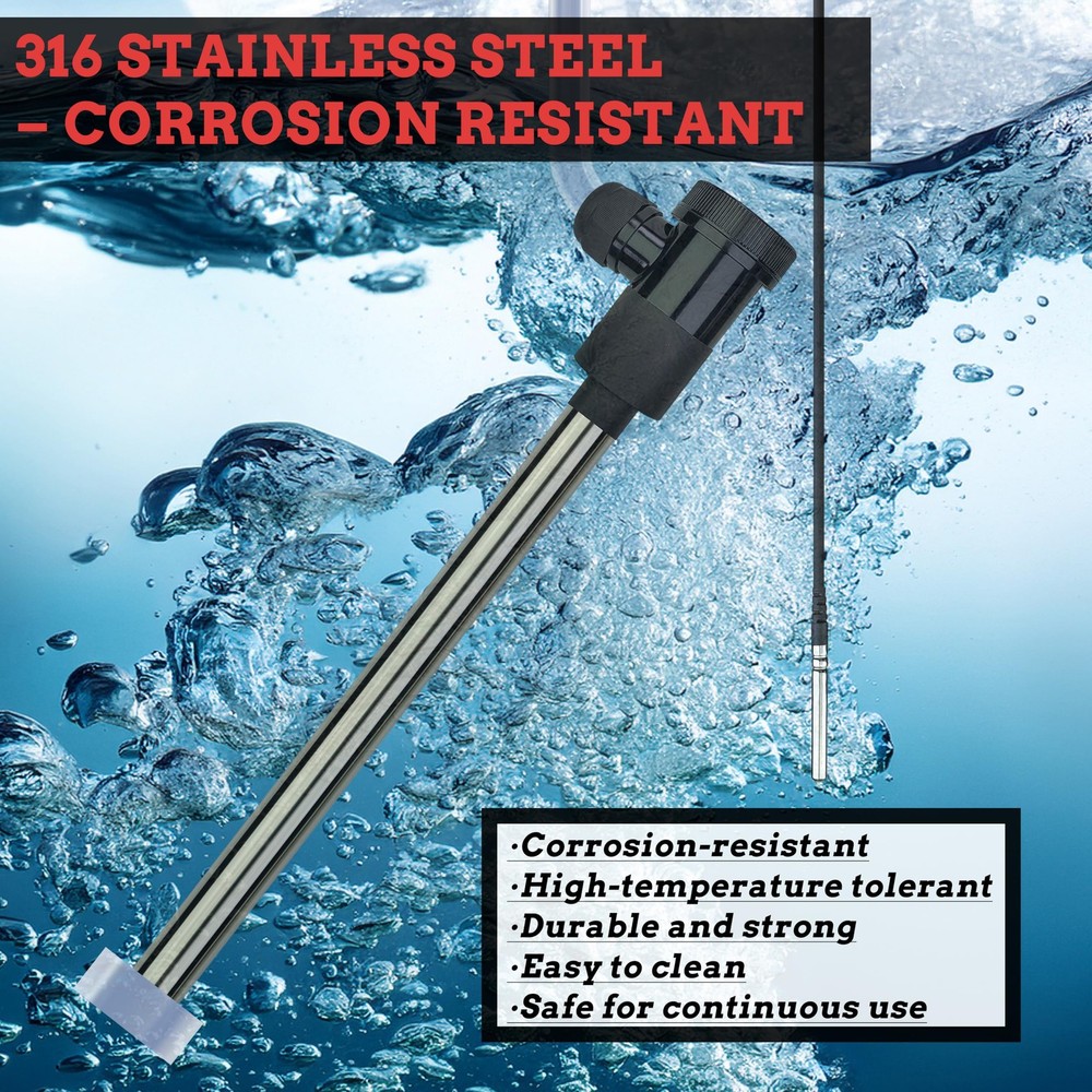 3000W 240V Immersion Water Heater with GFCI & Temp Control – Submersible Elec...