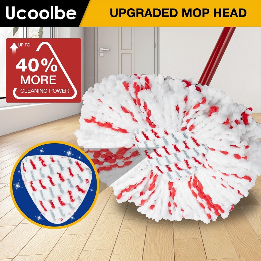 Upgraded mop Refill for O Cedar, 3 Pack Spin mop Heads Replacements Compatibl...