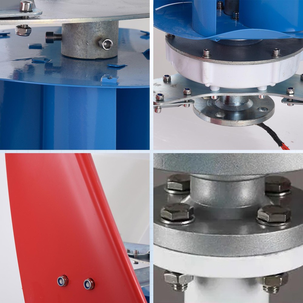 3000W Vertical Axis Wind Turbine Generator DC 12V Controller Home Windmill Kit