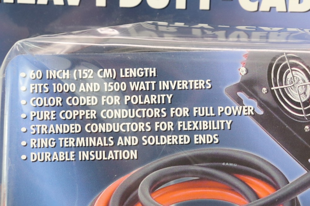 Vector MAXX Power Inverter Heavy Duty Cable Set VEC082 NEW