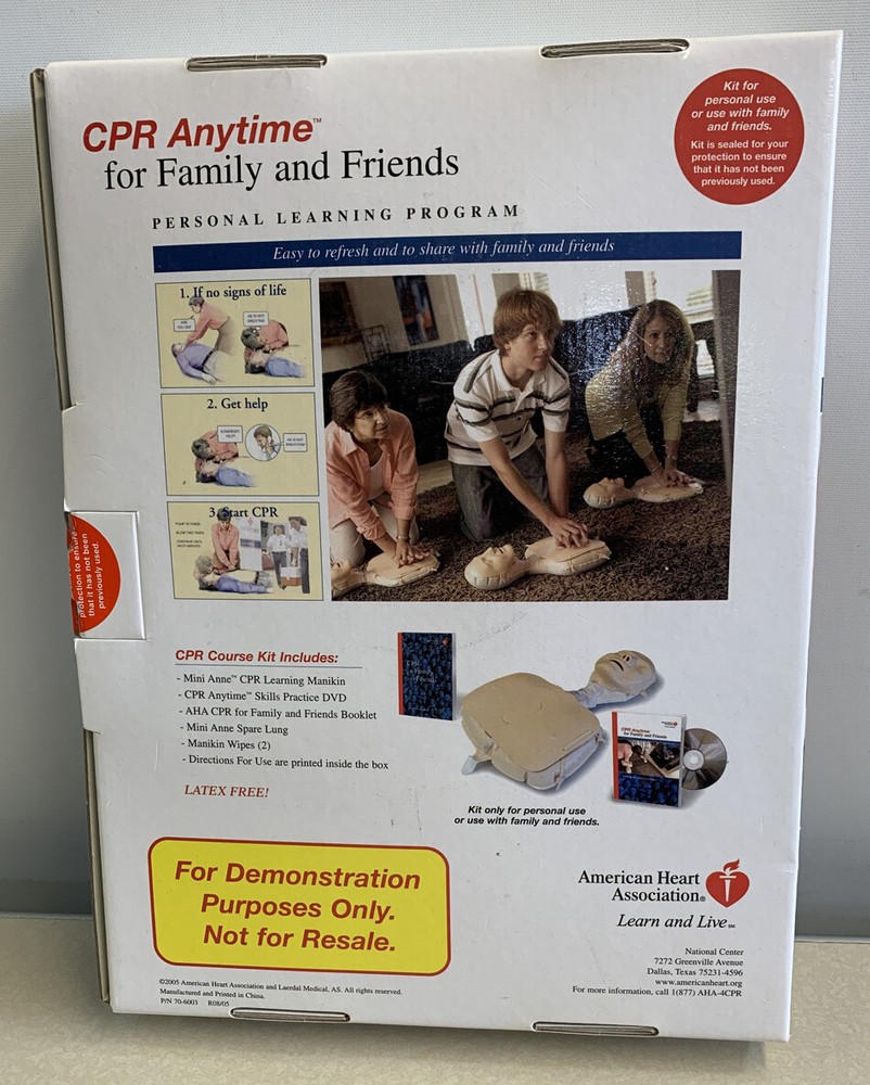 Laerdal CPR Anytime Mini Anne Manikin Personal Training Program Complete Unused