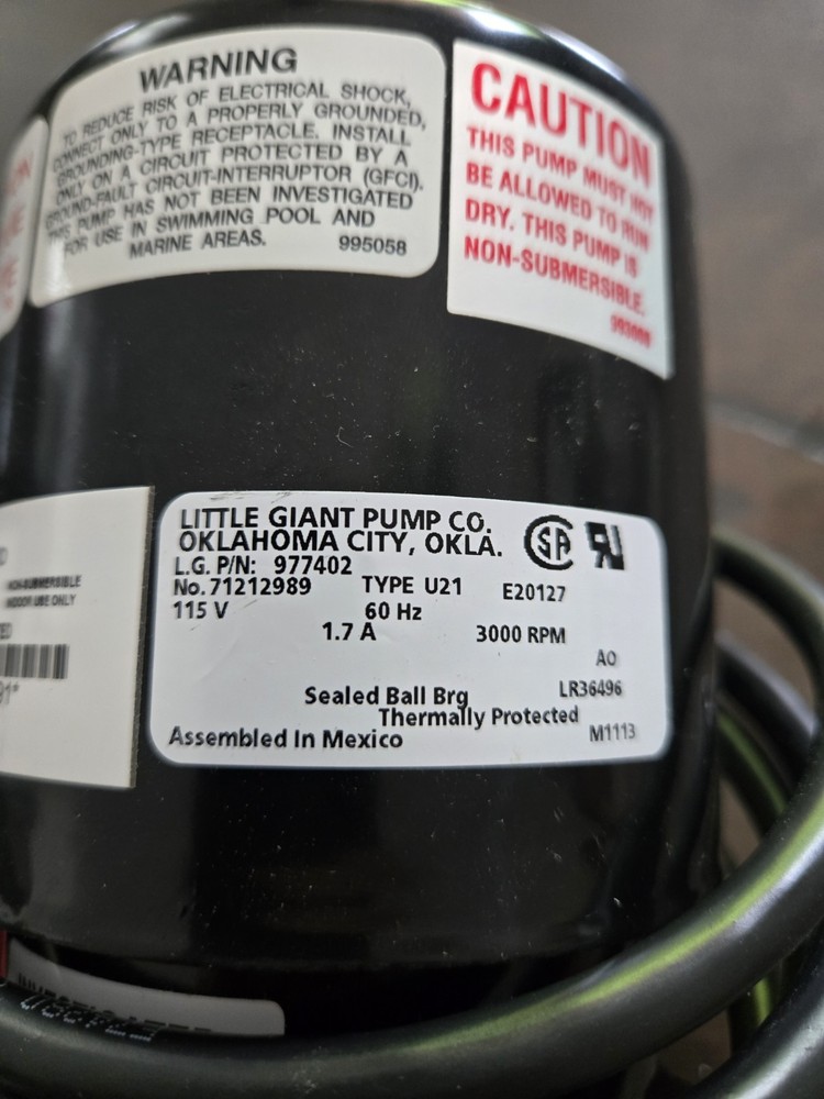 Little Giant Pump 581002 3-MD