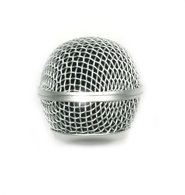 Mesh Microphone Grille Fits Shure SM58 Microphone ,Chrome Plated