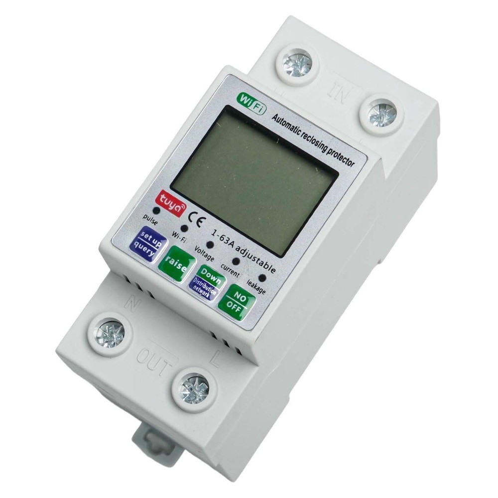 For Tuya Smart Reset Protector Switch Current Breaker Meter AC80-300V / New