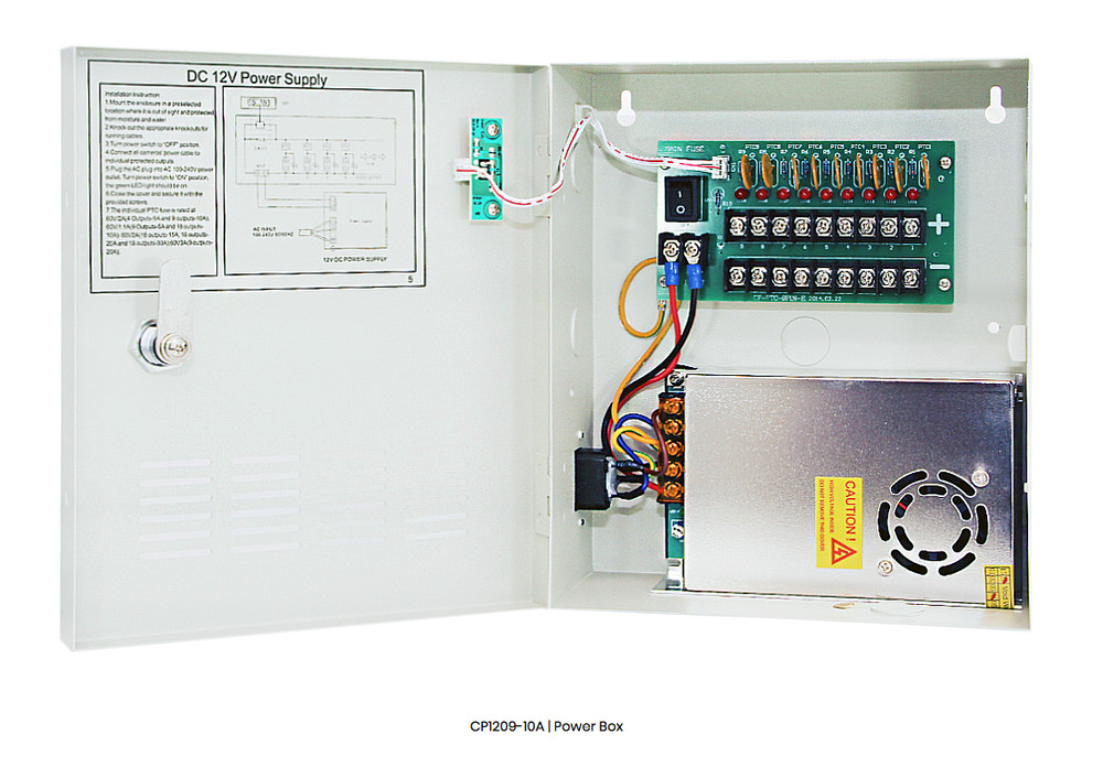 New PTC 9CH 12V 10Amp DC Distributed Power Box for Home Security Cameras