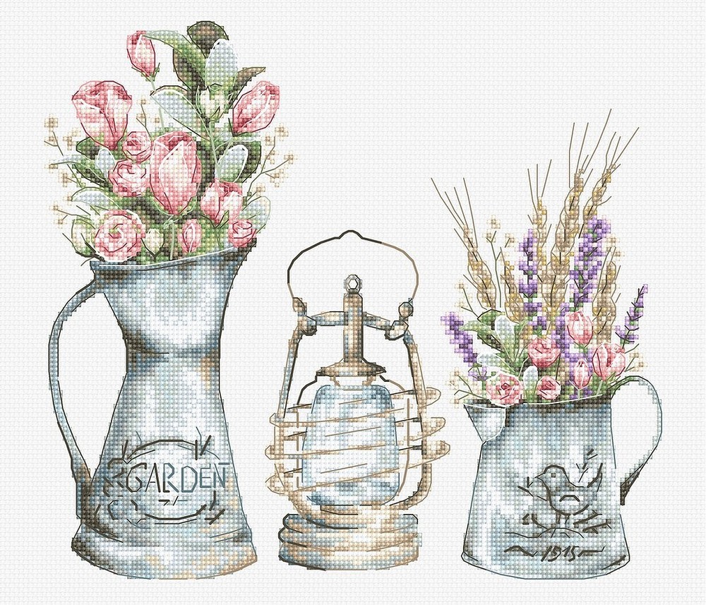 DIY Needlepoint Kit Lamp Cross-Stitch Craft Set for Home Decor & Gifting