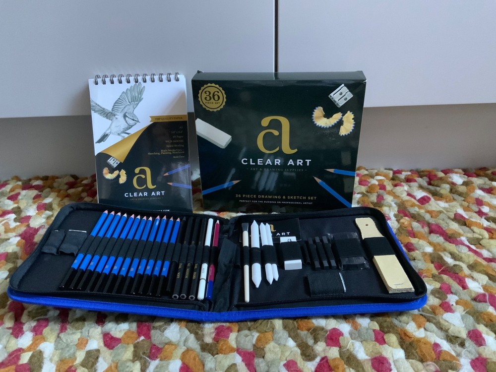 Clear Art 36 piece drawing & sketch set