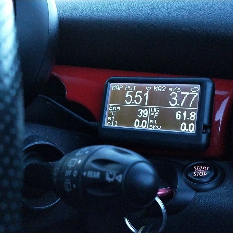 Ultra Gauge EM Plus OBDII OBD2 Code Scan Tool Multi Turbo Gauge WINDSCREEN COMP