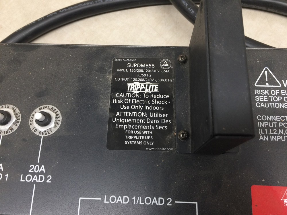 Tripp Lite SU6000RT4U Smart Online UPS Rear Input Output Power Module SUPDMB56