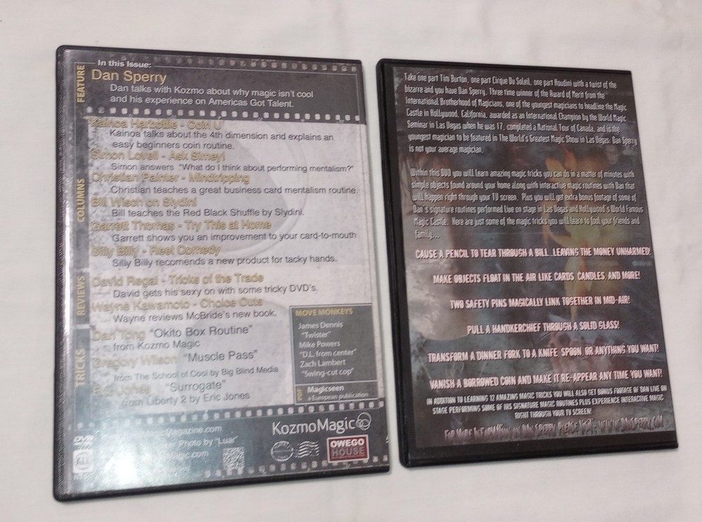 Dan Sperry Dvd Lot Magic Oop