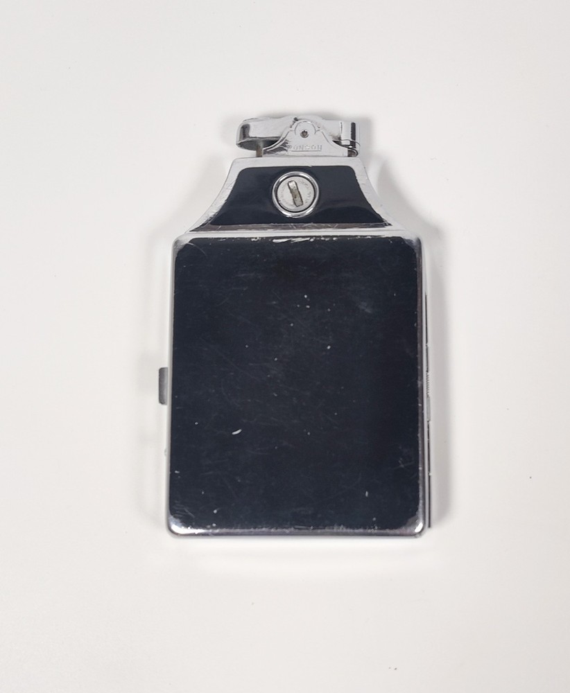 1930's Art Deco Ronson Mastercase Lighter Cigarette Case Tortoise Shell Works