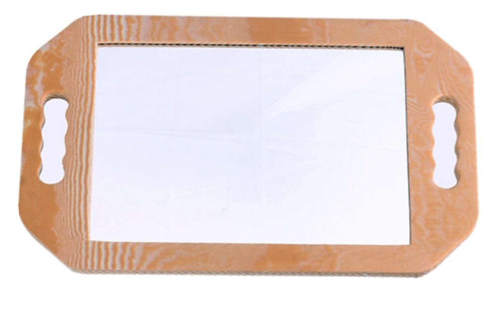 mpowtech Double Handle Mirrors - 16.1"L x 9.8"W, 1 Pack Striped -Rectangle