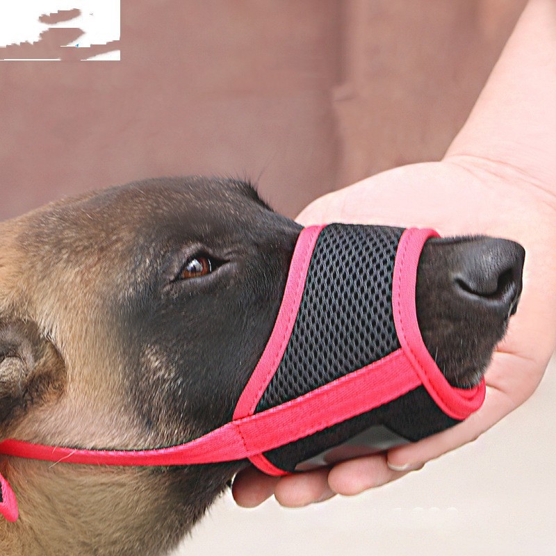Dog Muzzle Breathable Anti Bite Adjustable Soft Mesh Muzzle for Small Large Dogs