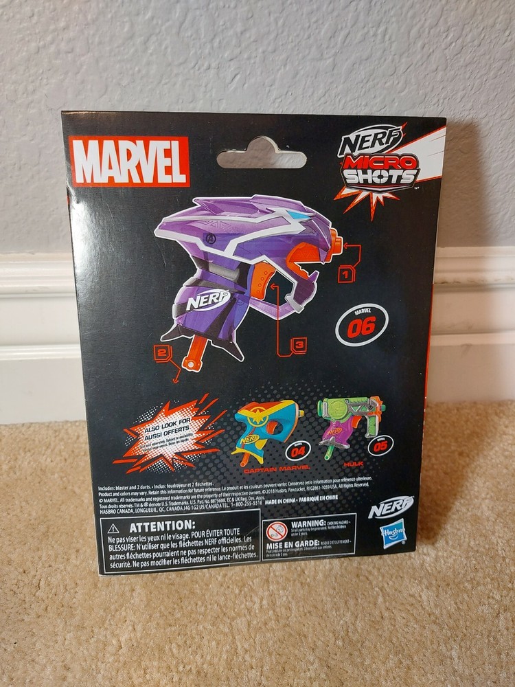 NERF MICRO SHOTS MARVEL BLACK PANTHER, NEW