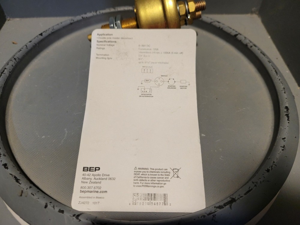 BEP DPST Master Disconnect Battery Switch, 1001002