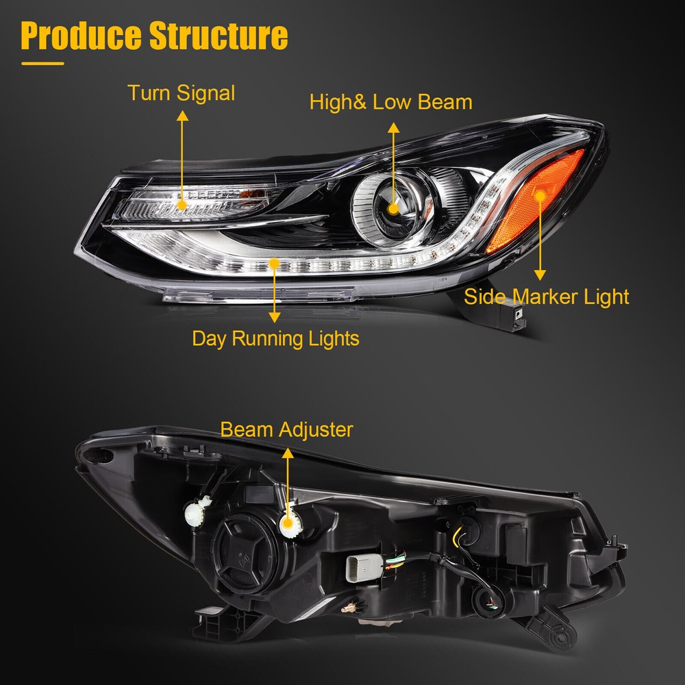 For 2017-2022 Chevy Trax Headlight Assembly [LED DRL Type] Left Driver Side