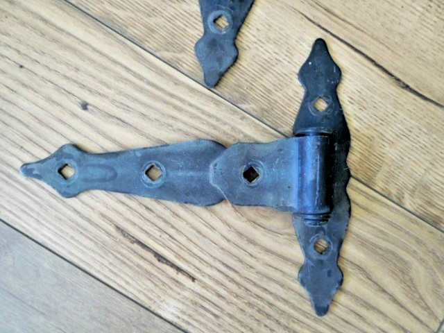 Antique Barn Door Or Gate Strap Hinges Wrought Iron Solid Working