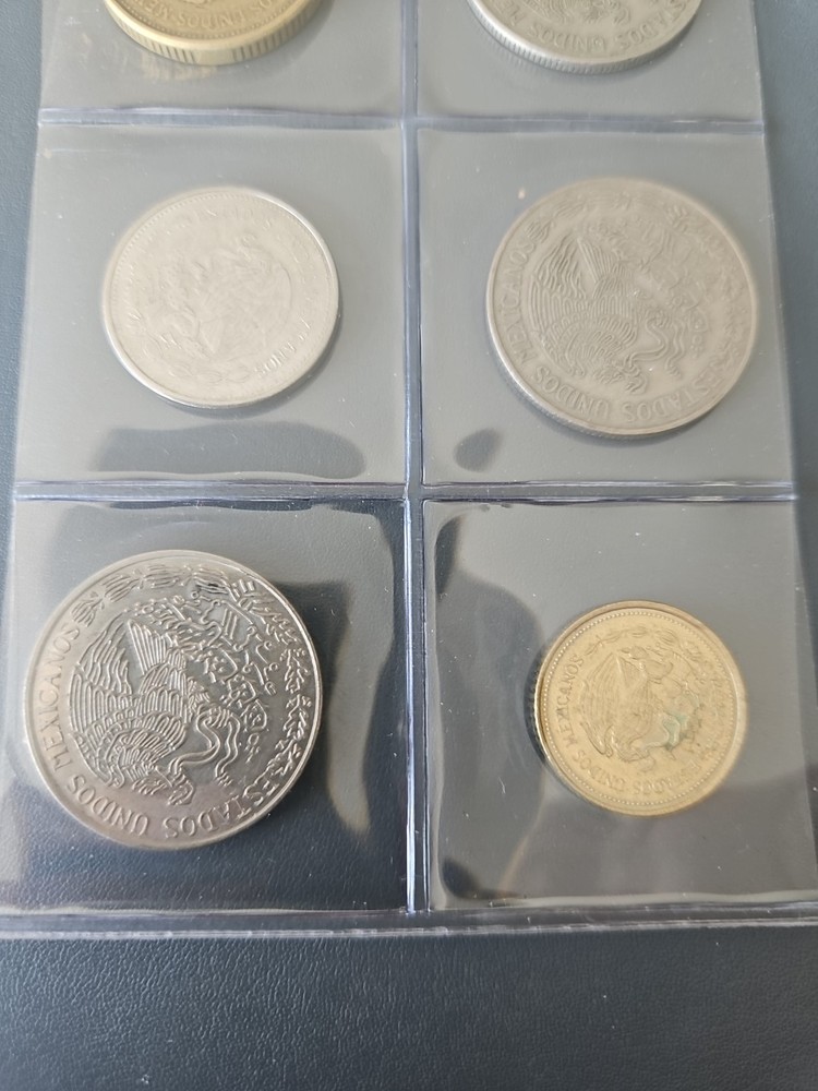 Mexico Coins x8 Assorted Second half 20th Century