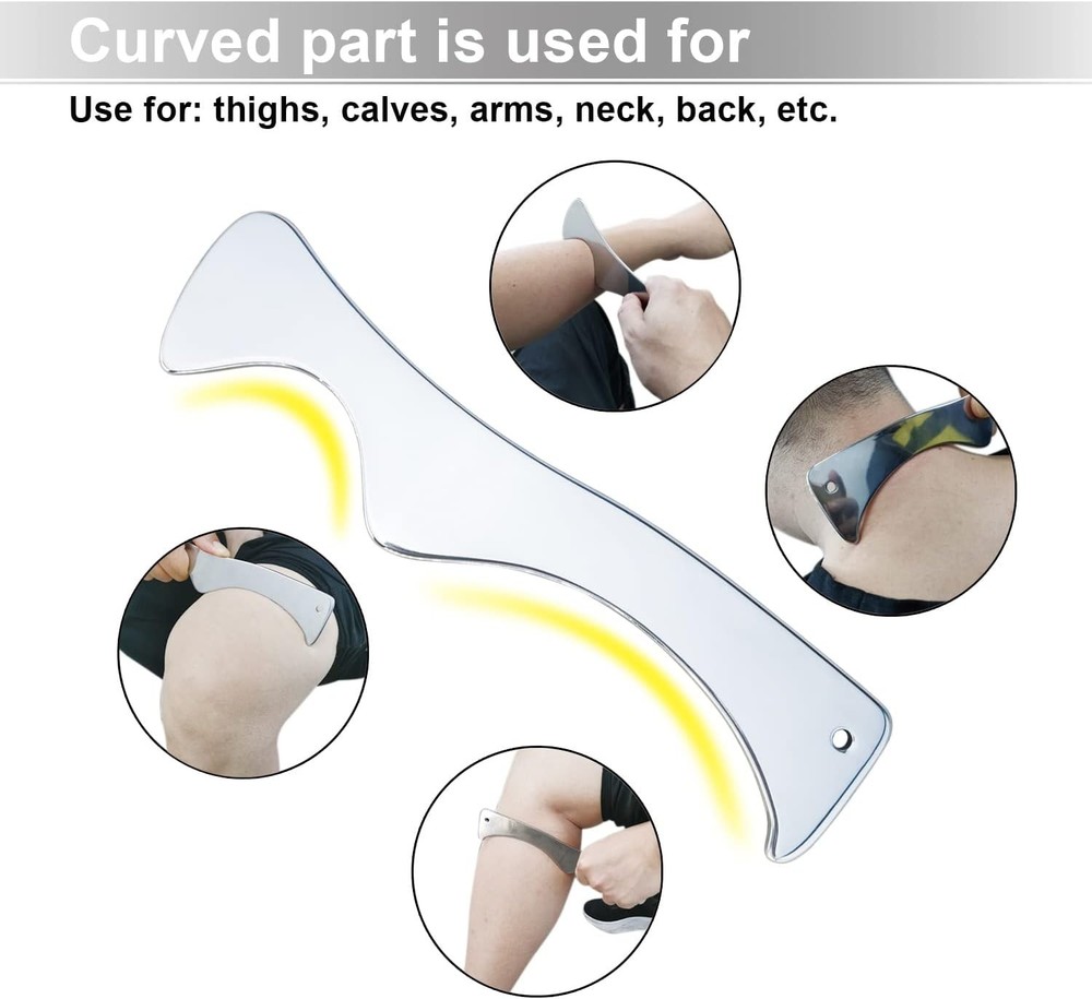 Muscle Scraper Tool, Gua Sha Scraping Massage Tools, Stainless Steel...