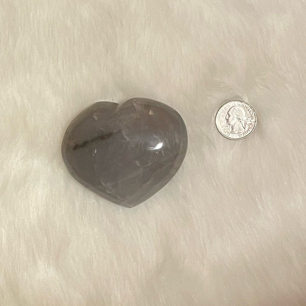 Blue Rose Quartz Heart