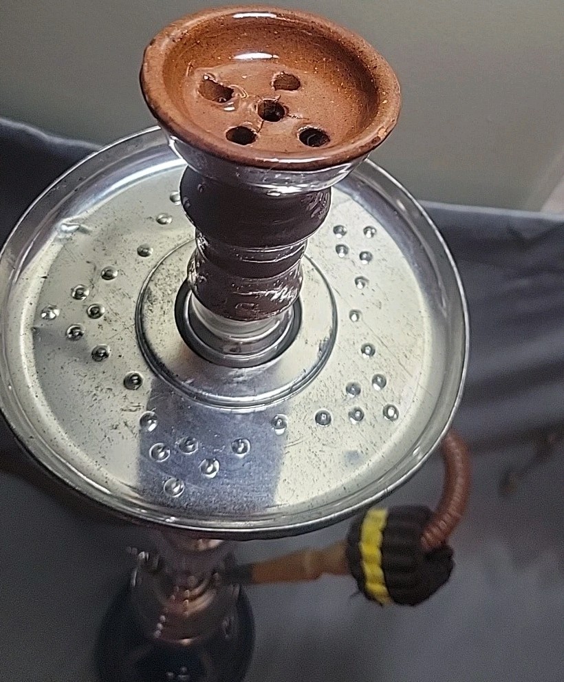 30" Tall Glass Hand Painted Hookah