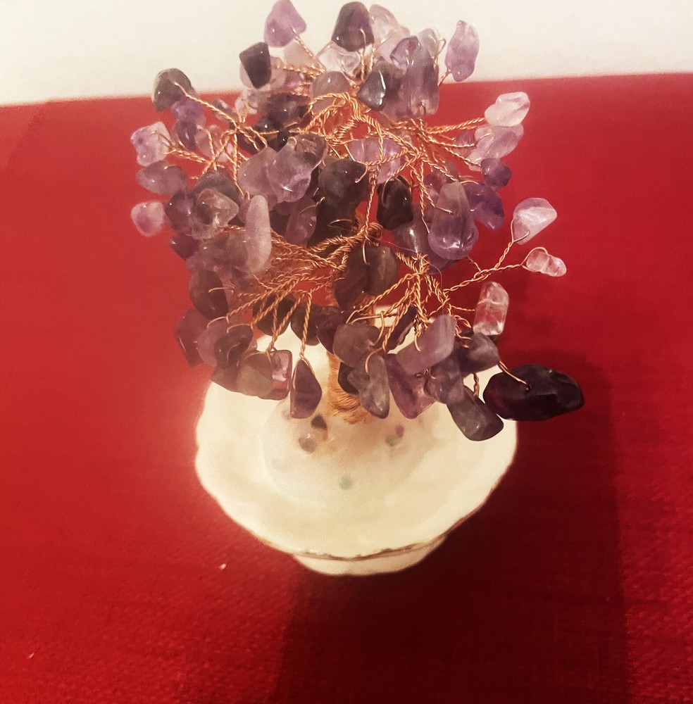 Chakra Amethyst Gemstone Miniature Gem Tree
