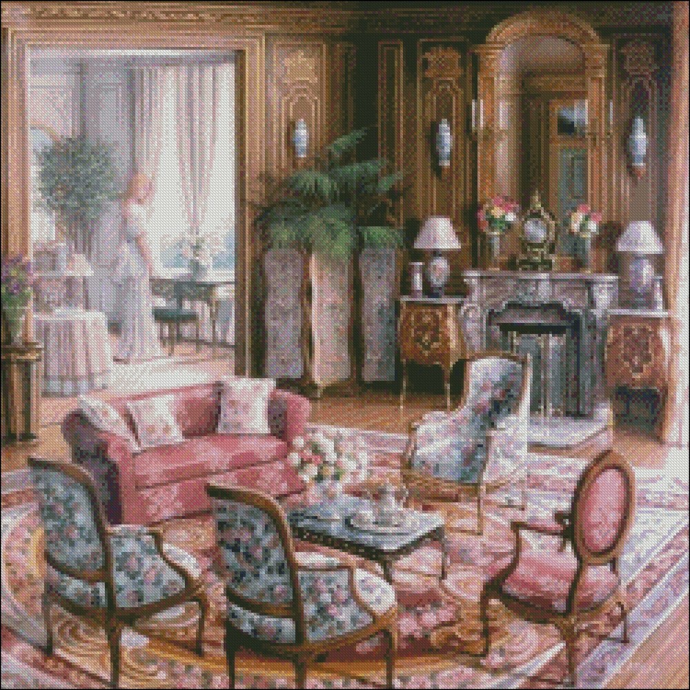 Chart Needlework DIY - Counted Cross Stitch Patterns - Quiet Moment