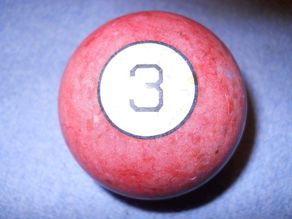 Vintage Clay Billiard Ball- #3