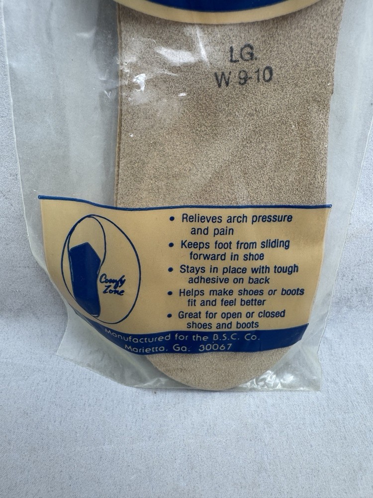 Comfystep Genuine Suede Leather Arch Support Inserts Large W 9 10 732