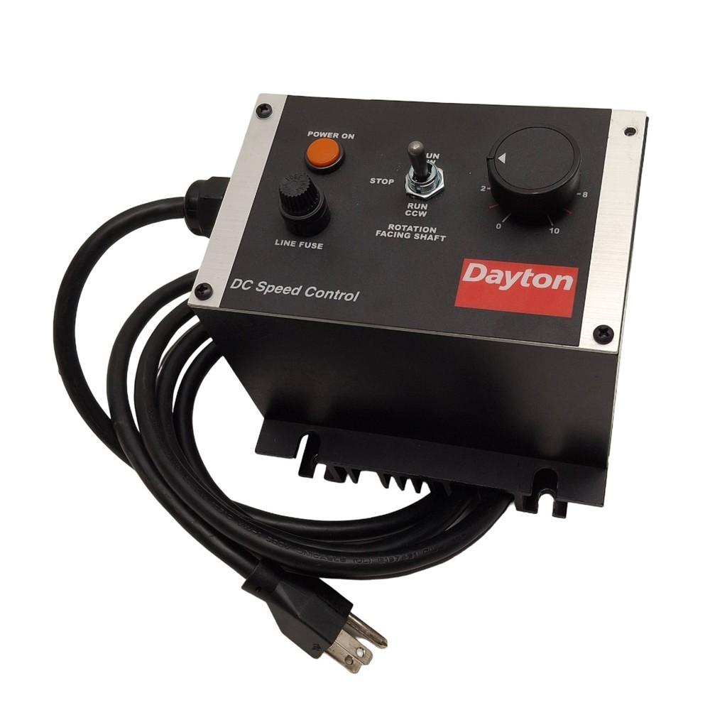 Dayton 1F800H Speed Controller, 120VAC Input, 90VDC Output, 9 Foot Cord