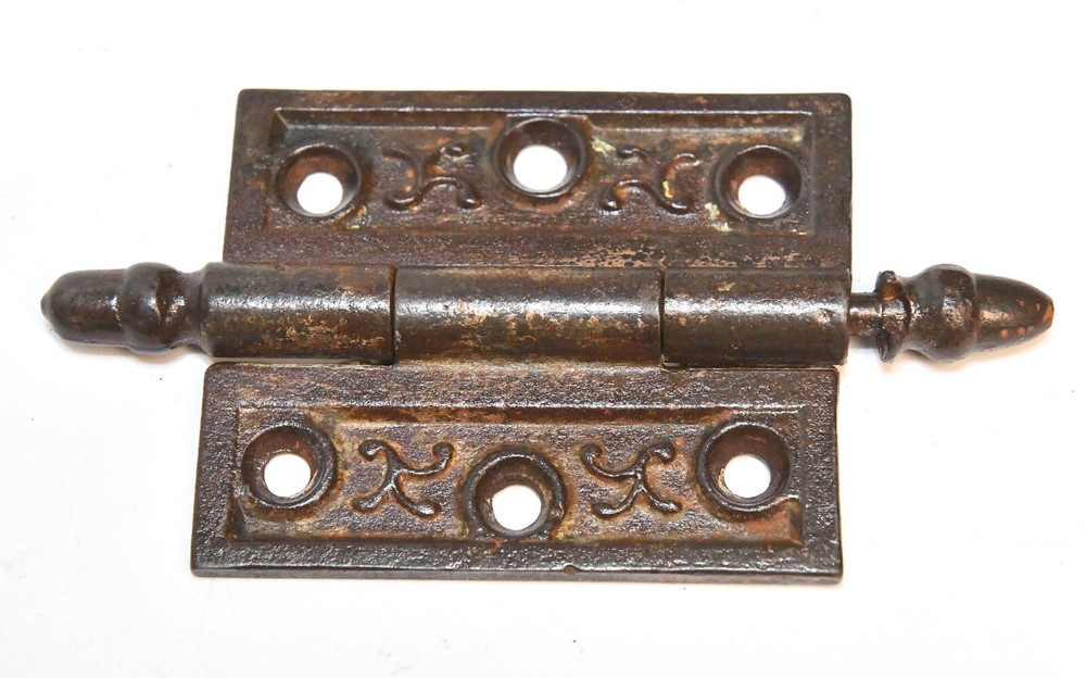 2 MATCHING EASTLAKE STYLE ACRON TIP HINGES