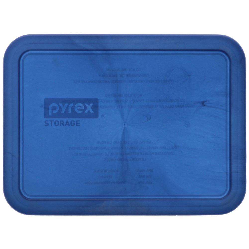 Pyrex 7210-PC-TR 3-Cup Translucent Marbled Blue Replacement Food Storage Lid