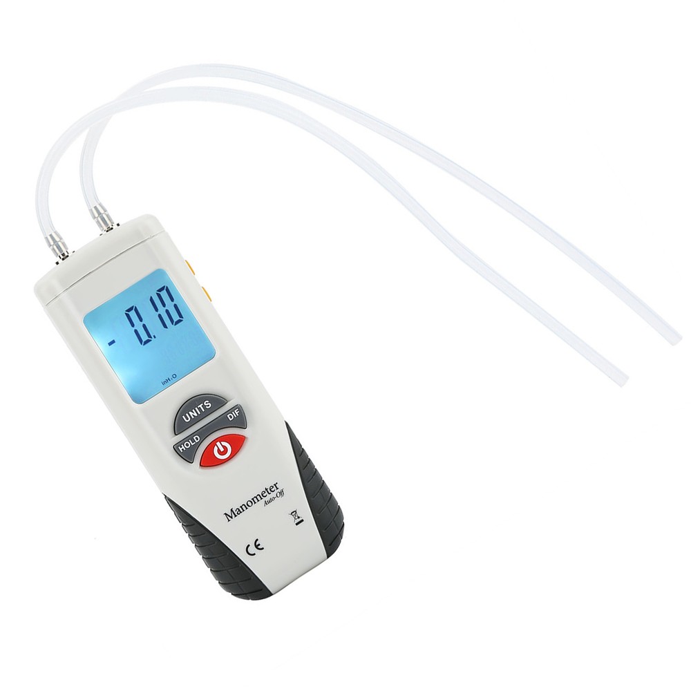 Digital Manometer Differential Gauge Pressure Meter 11 Selectable Units