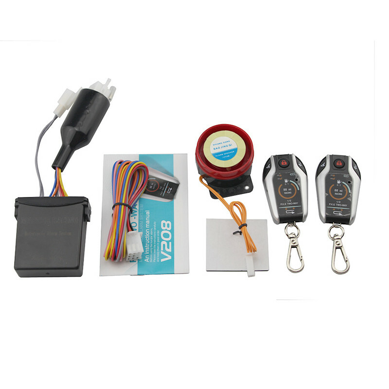 Motorcycle Remote Control Engine Start 2 Way Alarm System Anti-Theft Alarm Lock