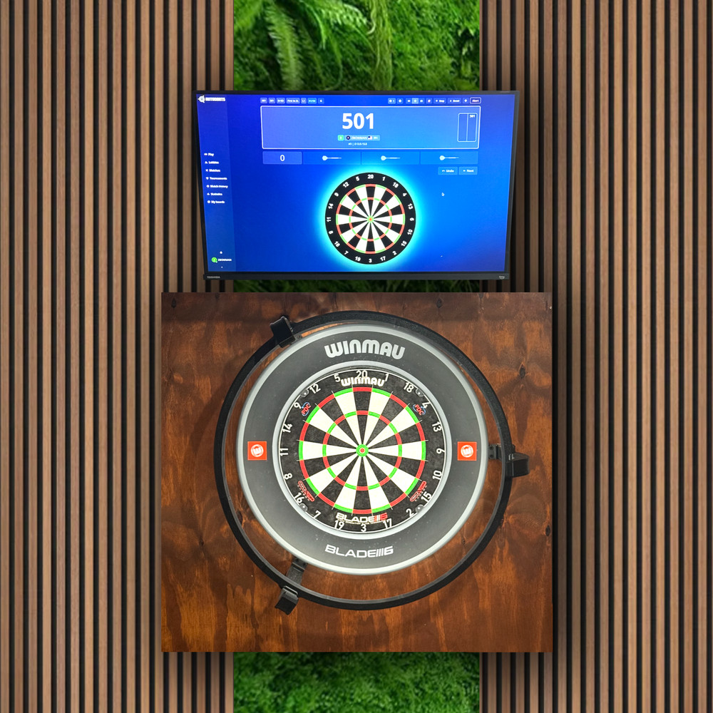 AutoDarts Ring with Cameras | Optional LED Lights and Computer
