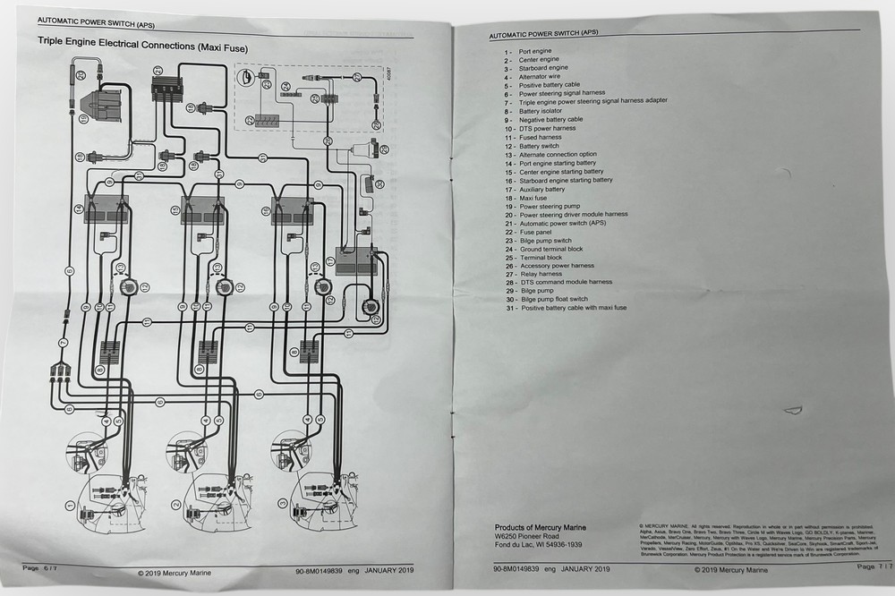 Mercury 87-8M0149746, Automatic Power Source, Triple Engine Power Steering, NEW