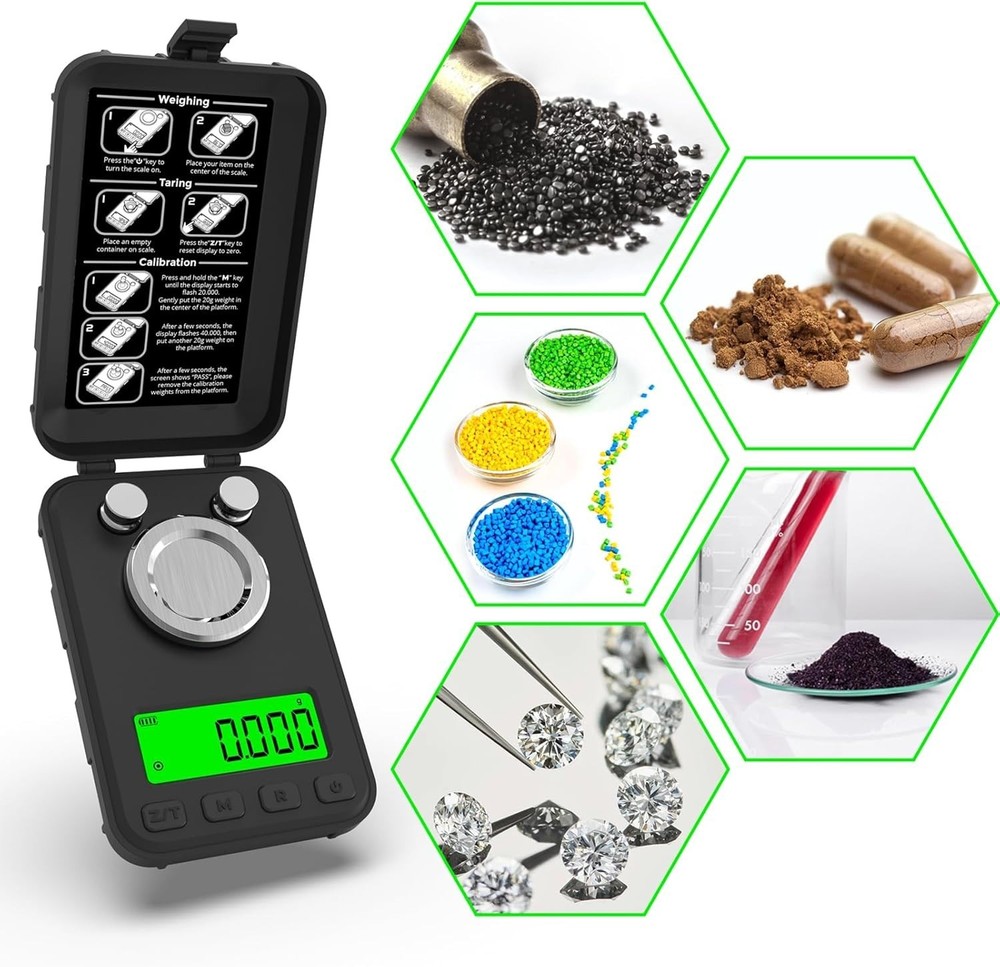 Versatile Milligram Scale with 3 Backlight Colors for Reloading and More