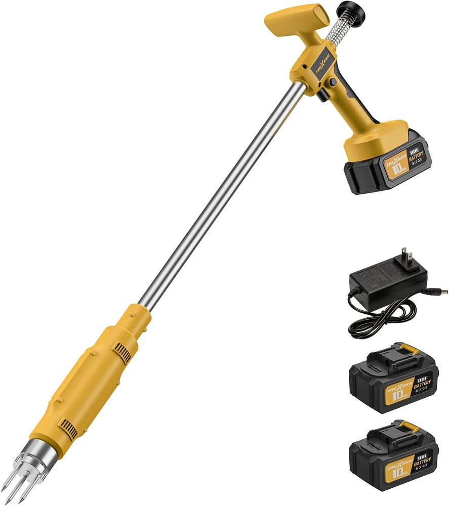 Weed Puller Tool,Electric Stand up Weed Puller Tool, 21V Battery Powered W/ 2Pcs