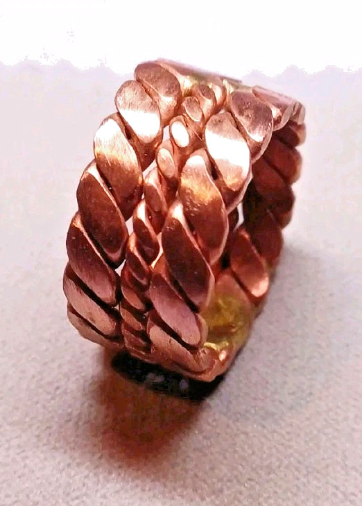 The Trinity Tensor Ring Frequency 144 Sacred cubit Copper