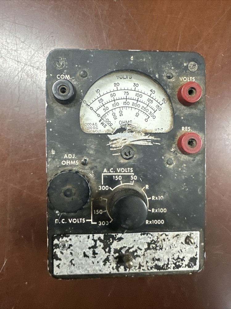 Vintage IBM Voltmeter OHM Meter Model MT-7 Multimeter Untested Rare