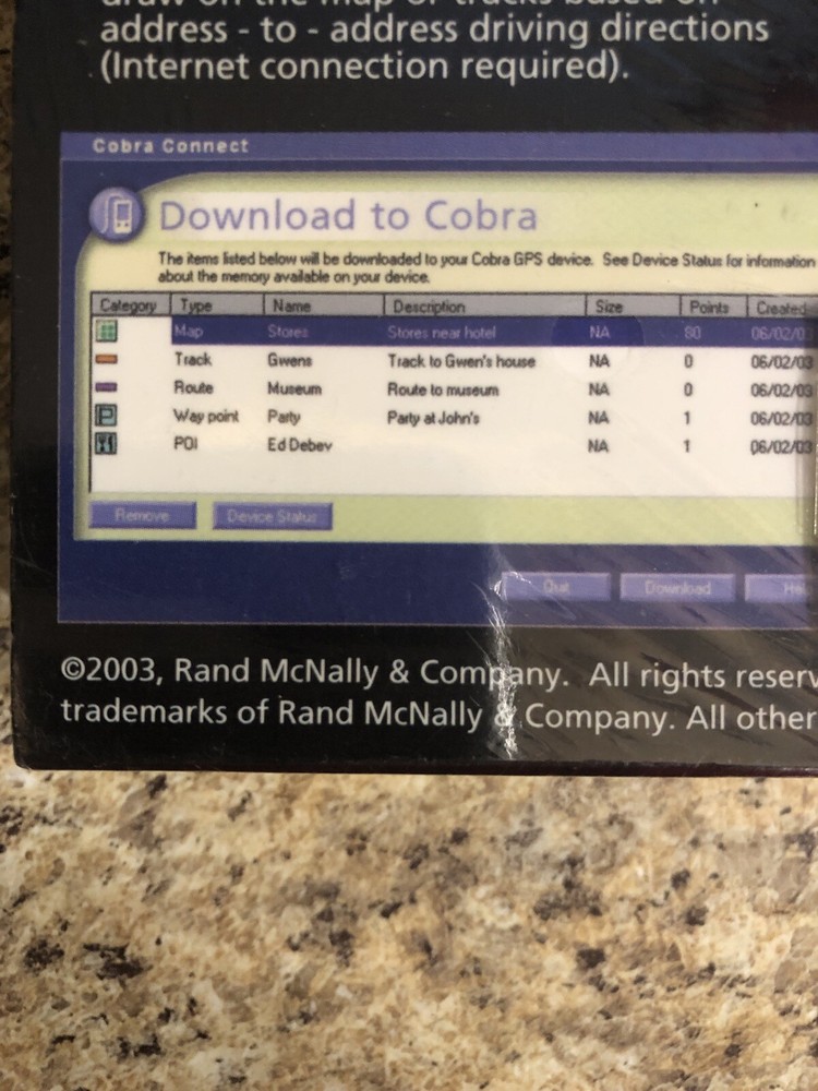 4-CD Set COBRA GPS SOLUTIONS--RAND MCNALLY STREETFINDER DELUXE Windows 2000, XP