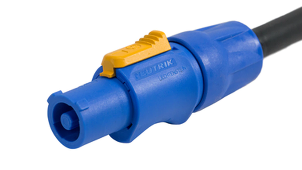 PowerCON Blue/Grey Extension Cable 12AWG, 25 ft