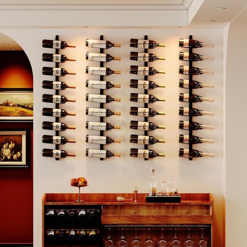 Wall Mounted Wine Rack Sturdy DIY Detachable Storage Organizer Display New