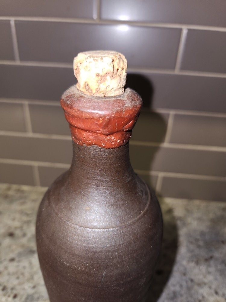 Antique French Earthenware Bottle