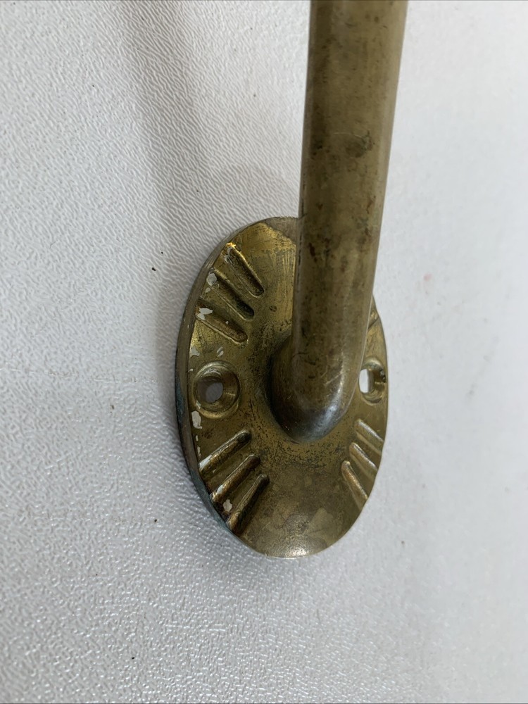 Vintage Large Art Deco Solid Brass Pull Thumb Latch Doorknob Handle 10.5” Long